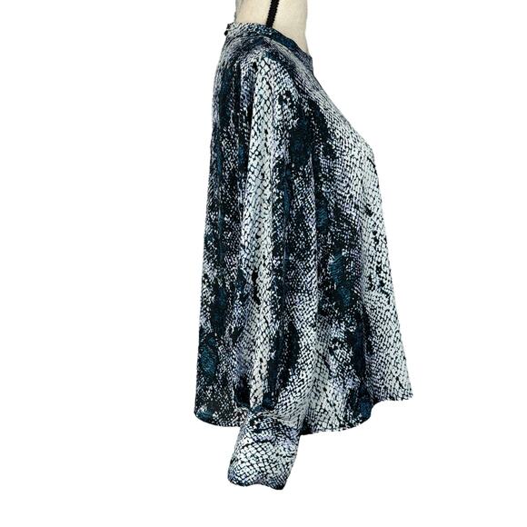 Worthington Petite Large Top Snake Print Long Sleeves Lightweight Keyhole Multi - Picture 6 of 11